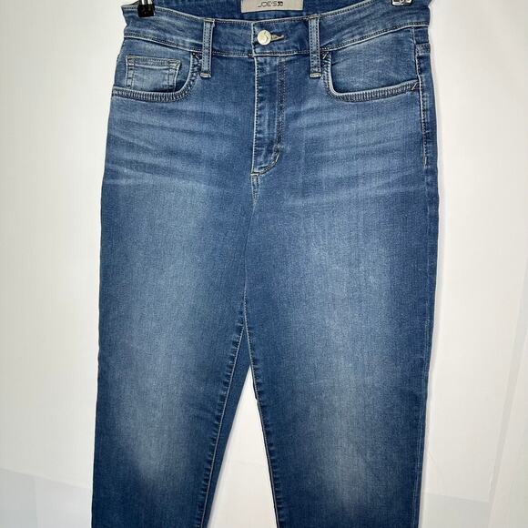 Joe's Jeans High Rise Straight Leg Stretchy Med Blue Wash Jeans Size 26 - Picture 2 of 6